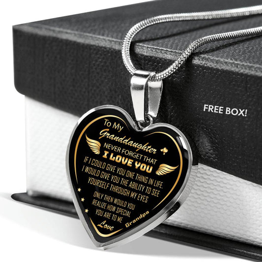 Proud Gift For Granddaughter - Luxury Novelty Necklace from Grandpa