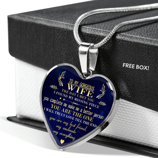 To My Gorgeous Wife Necklace For Wife From Husband Special Necklace For Wife