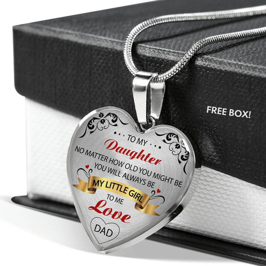 To My Daughter Necklace, Special Luxury Necklace For Daughter From Dad