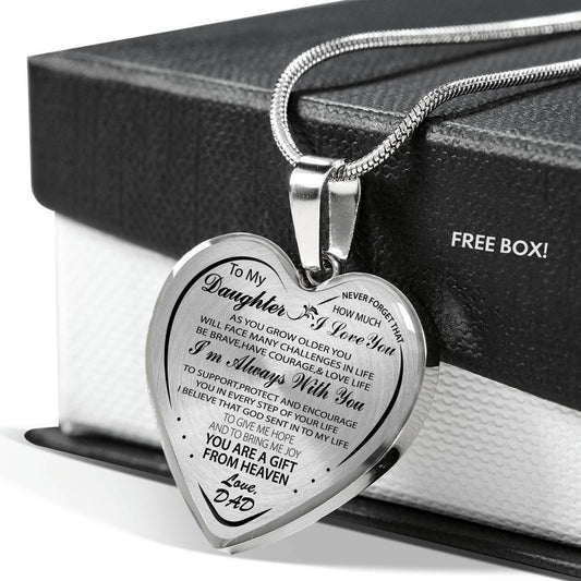 To My Daughter - Father And Daughter Necklace - Gift From Daddy