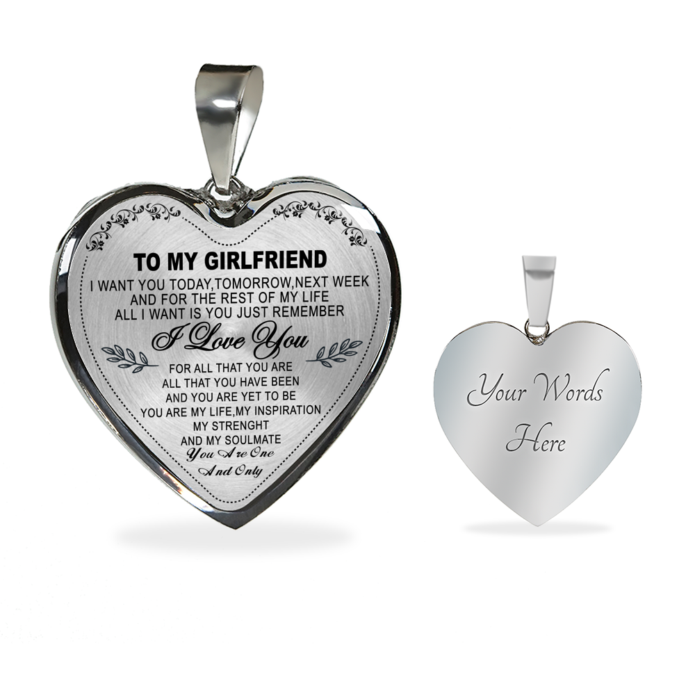 To My Girlfriend Luxury Necklace Best Gift for Girlfriend