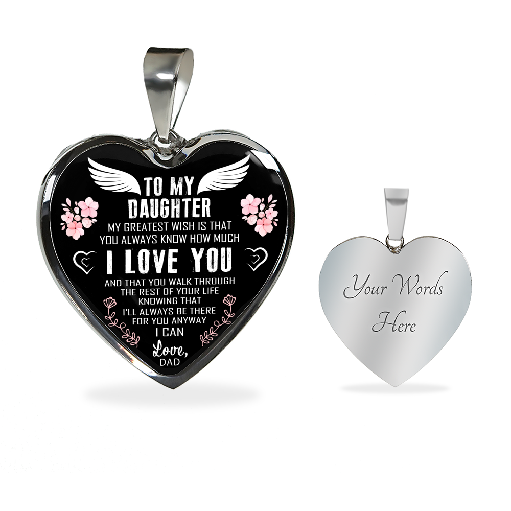 To My Daughter Necklace - How Much I Love You - Best Jewelry Gift from Dad