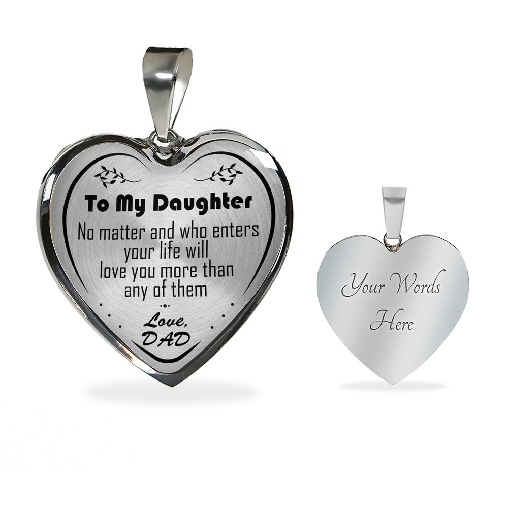 To My Daughter Necklace Birthday Gifts for Daughter from Daddy