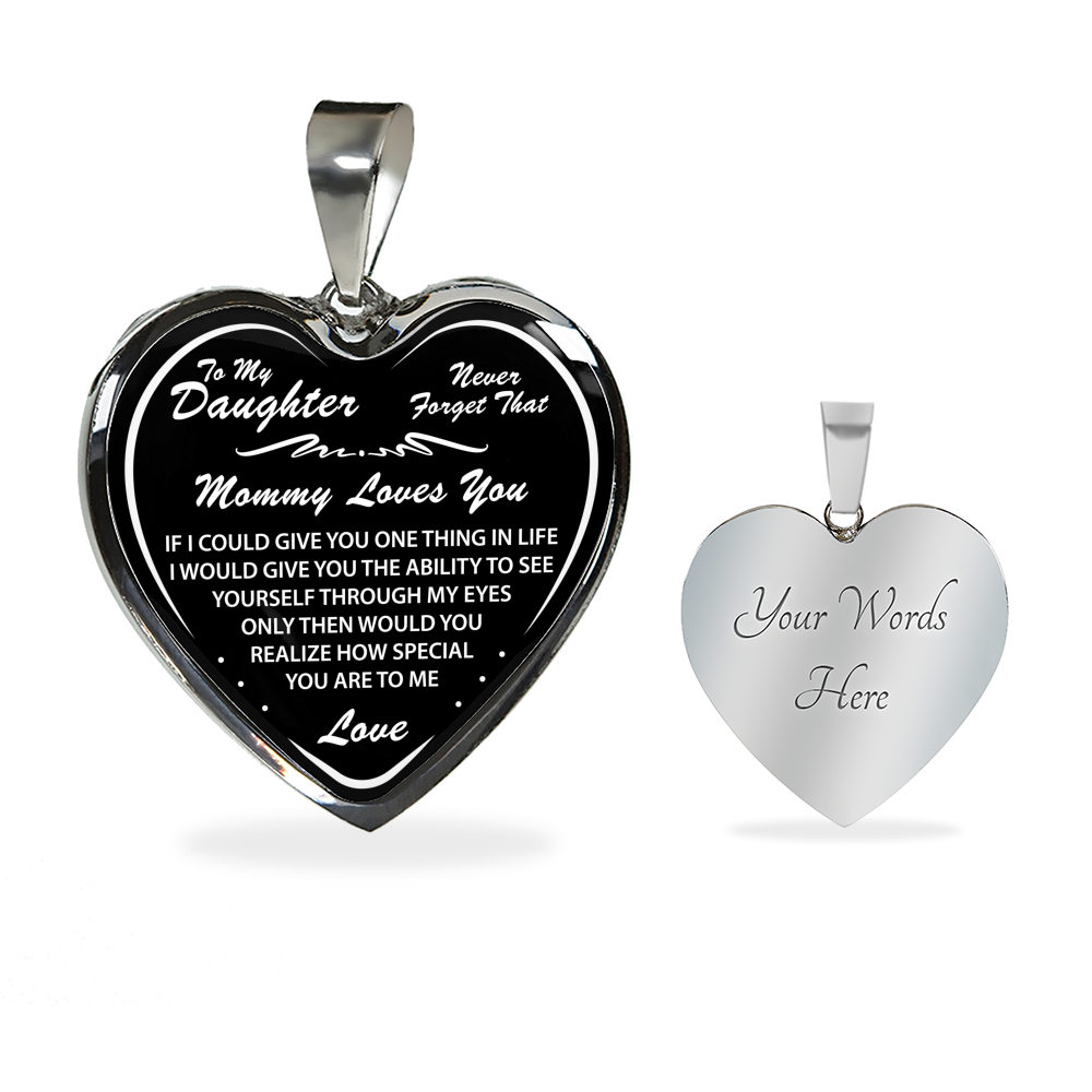 Mommy to Daughter Gifts - Novelty Luxury Necklace from Mother Mom Necklace