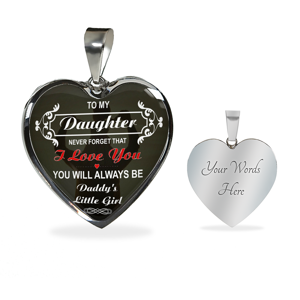 Father And Daughter Heart - To My Daughter Necklace Heart From Daddy