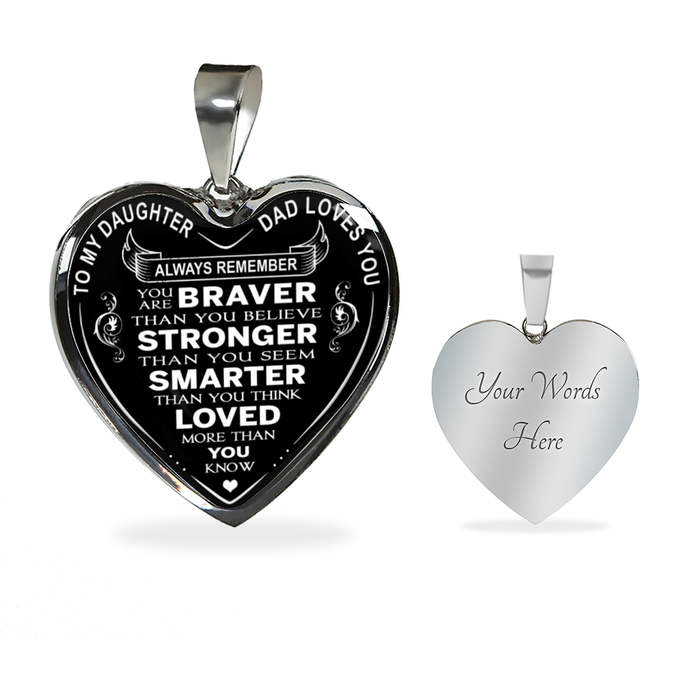Dad Love Daughter Gift Ideas - Luxury Necklace Birthday Gift From Father Daddy
