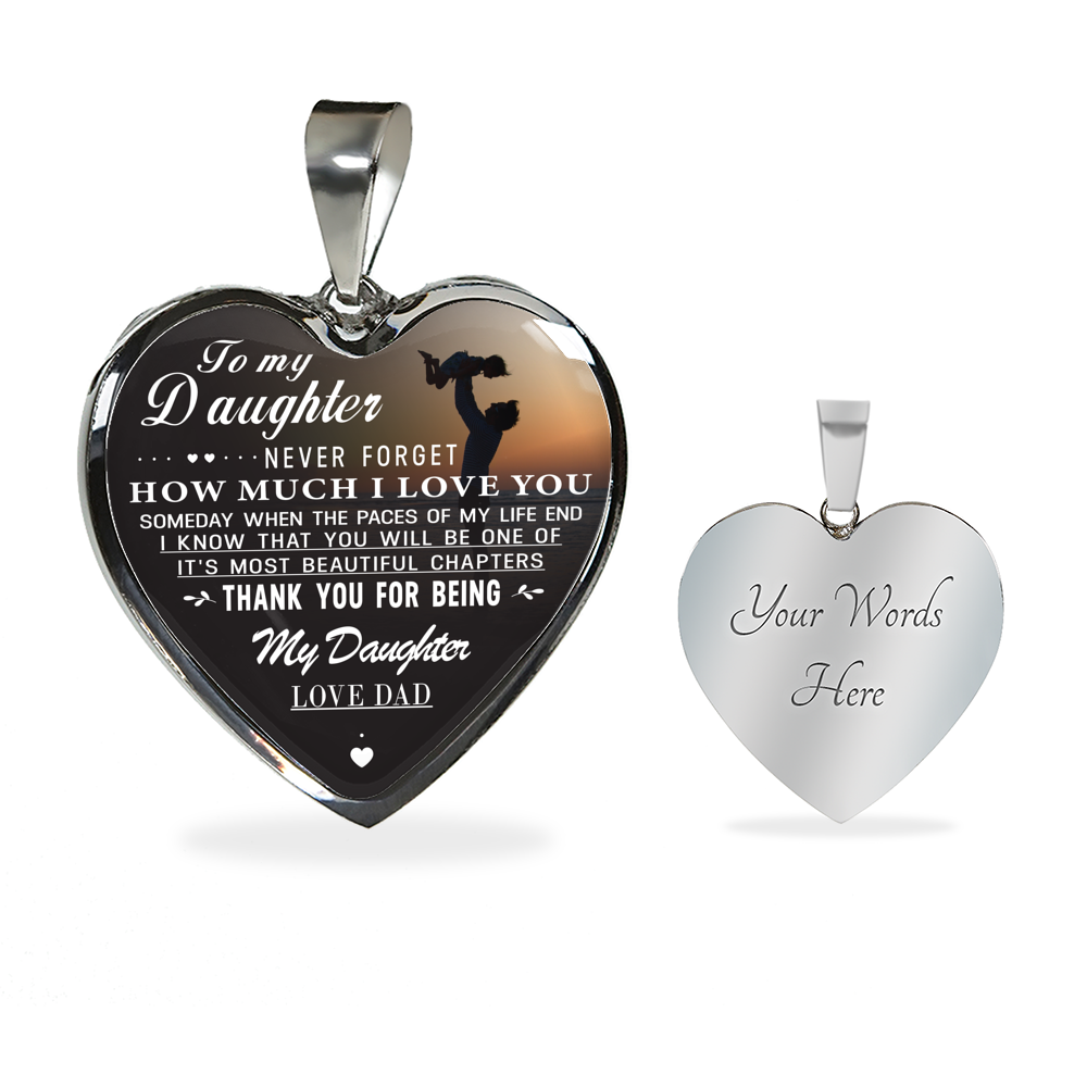 To My Daughter Necklace, Special Luxury Necklace For Daughter From Dad1