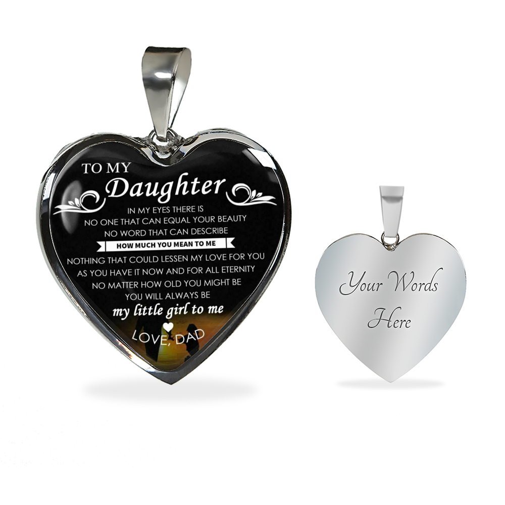 To My Daughter Necklace - Luxury Jewelry Necklace For Daughter From Dad