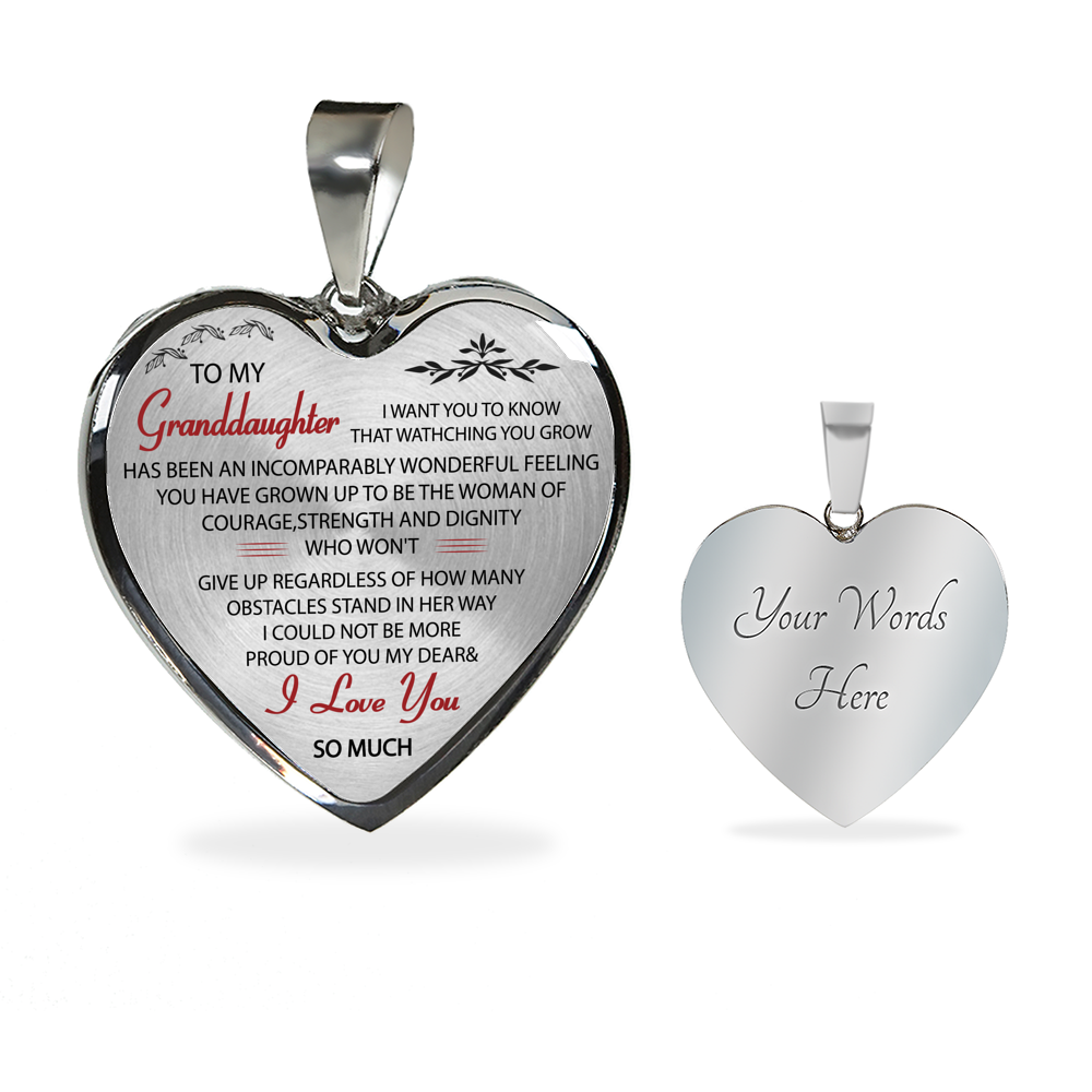 Granddaughter Necklace Heart - To My Granddaughter Necklace Pendant