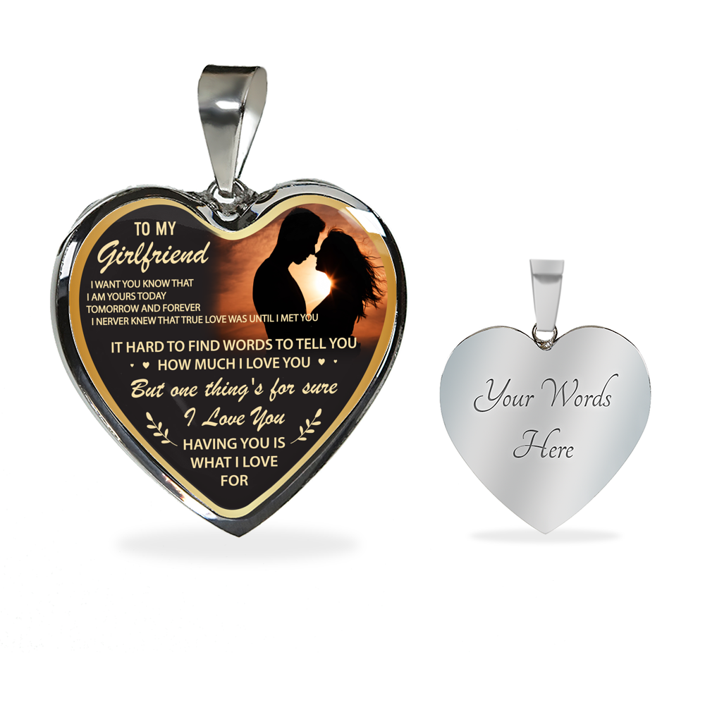 To My Girlfriend Necklace One thing's for sure I Love You Gift for her