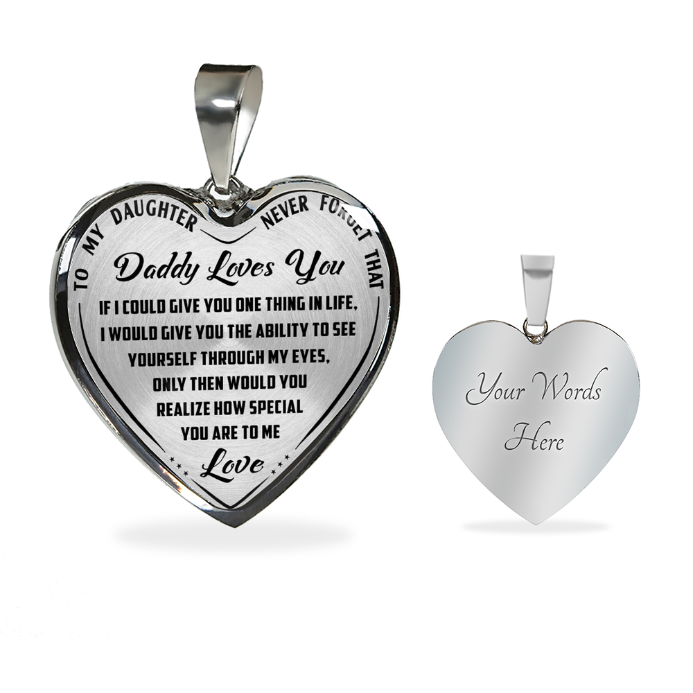 Best Gift for Daughter Novelty Luxury Necklace Bangle from Daddy Dad Father Papa