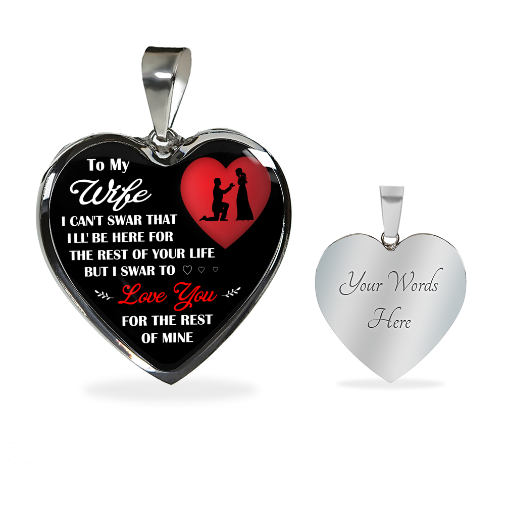 Husband and Wife Gift For Valentine Day Wedding - Luxury Heart Necklace