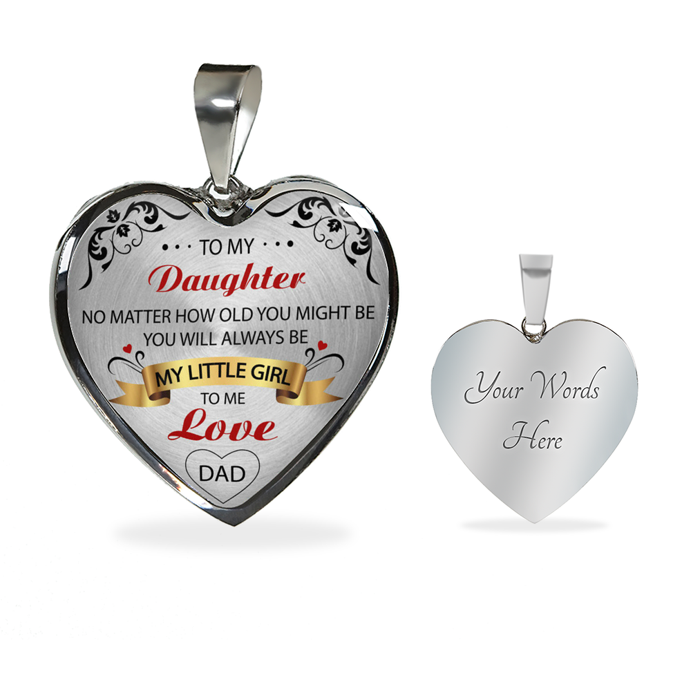 To My Daughter Necklace, Special Luxury Necklace For Daughter From Dad