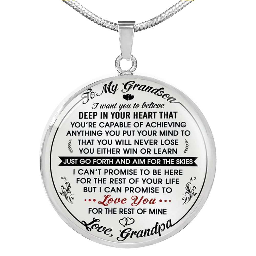 To My Grandson Luxury Novelty Necklace from Grandpa Granddad Pop
