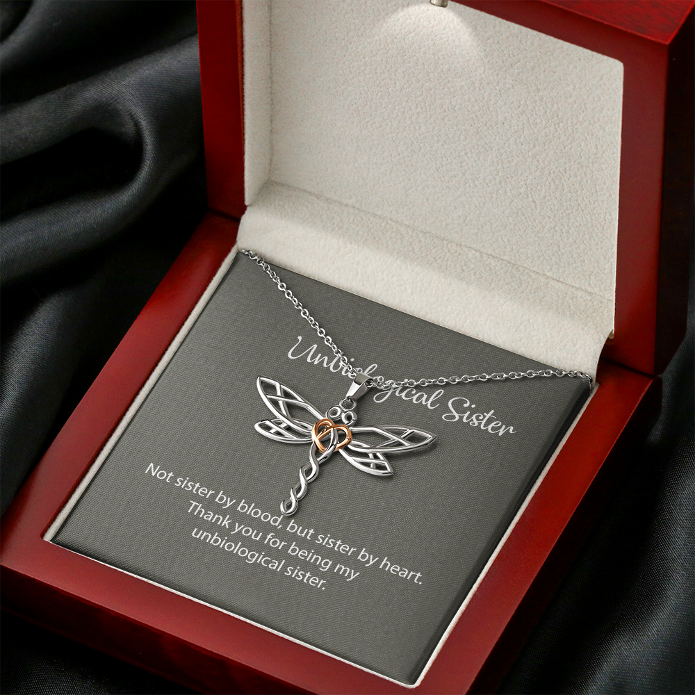 REMIZIO Unbiological Sister Interlocking Hearts Necklace