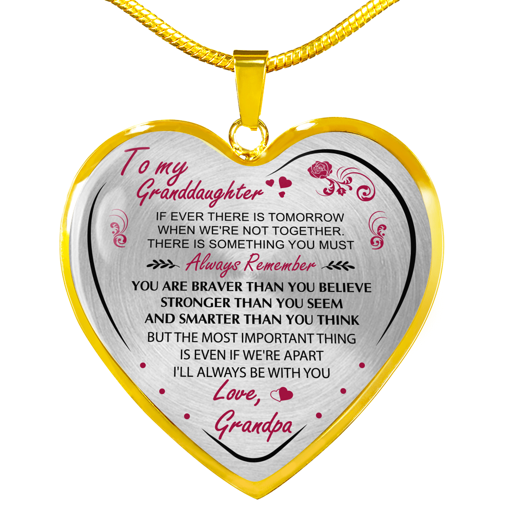 To My Granddaughter Necklace - Luxury Novelty Necklace from Grandpa