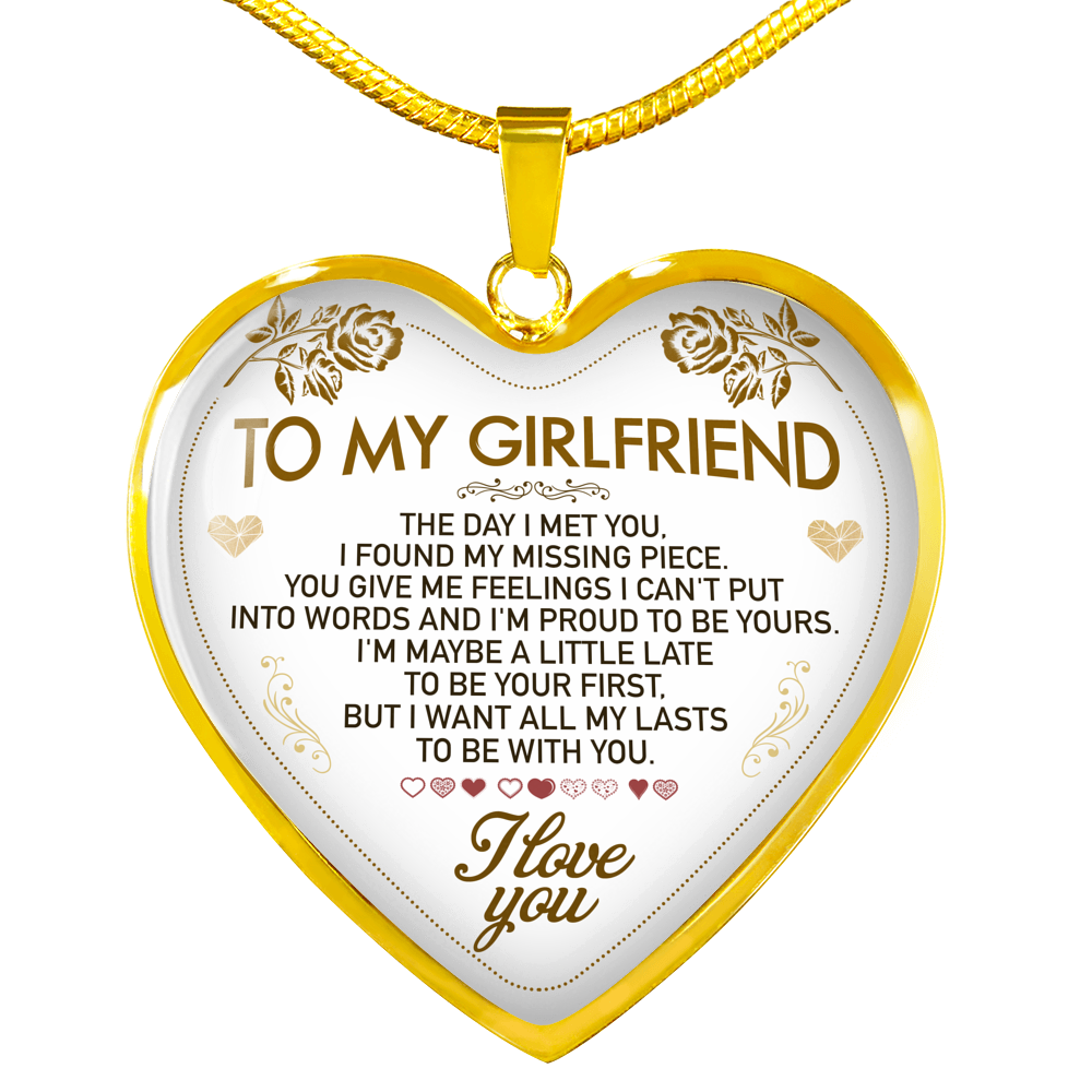 To My Girlfriend Necklace Best Gift For Girlfriend Birthday