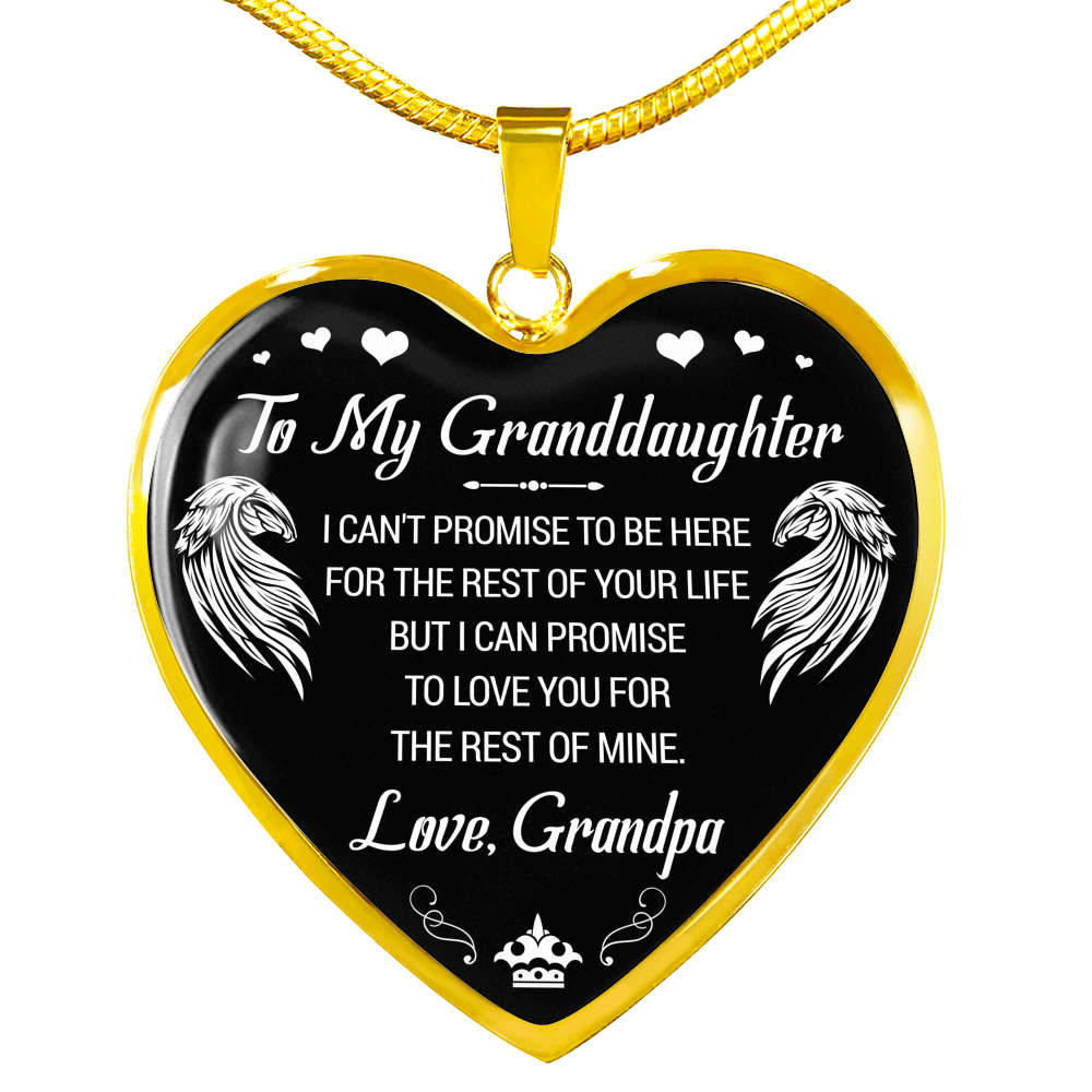 To My Granddaughter Love Grandma Heart Necklace
