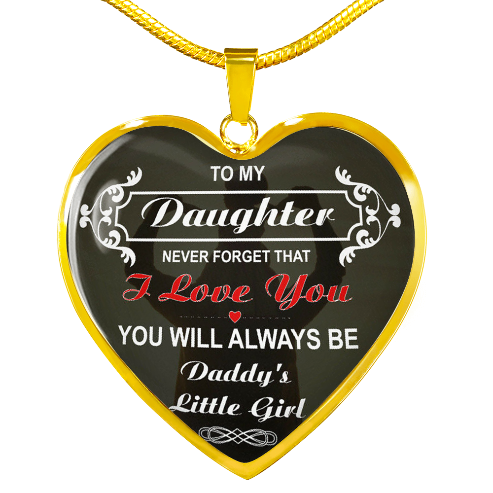 Father And Daughter Heart - To My Daughter Necklace Heart From Daddy