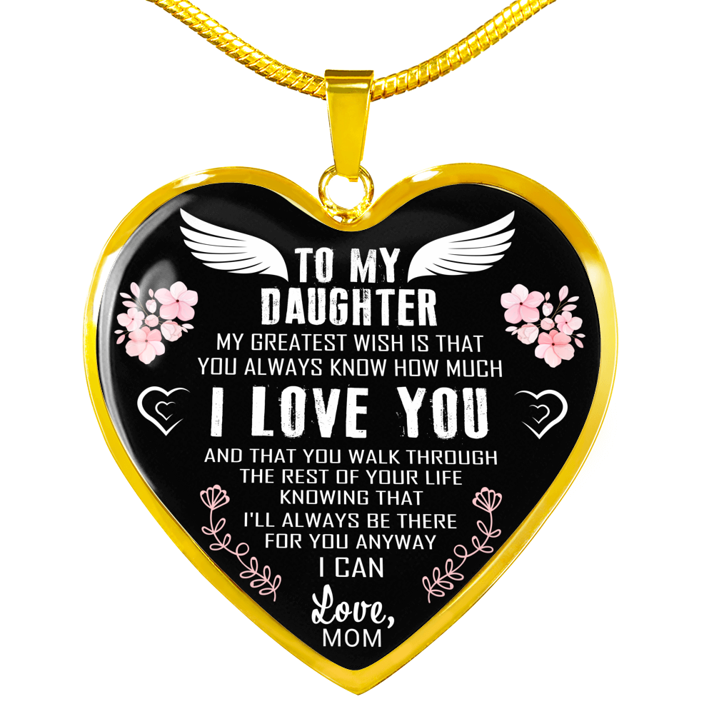 To My Daughter Necklace - How Much I Love You - Best Jewelry Gift from Mom