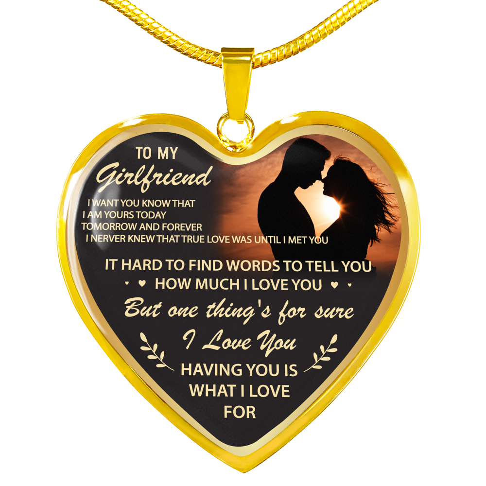To My Girlfriend Necklace One thing's for sure I Love You Gift for her