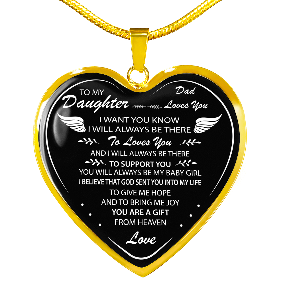 Dad and Daughter Necklace Gift Ideas from Father Daddy Papa for Birthday