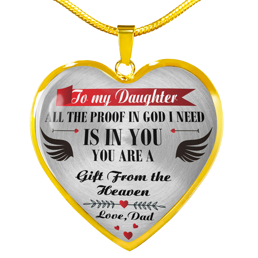 To My Daughter Necklace Birthday Gifts For Daughter From Daddy