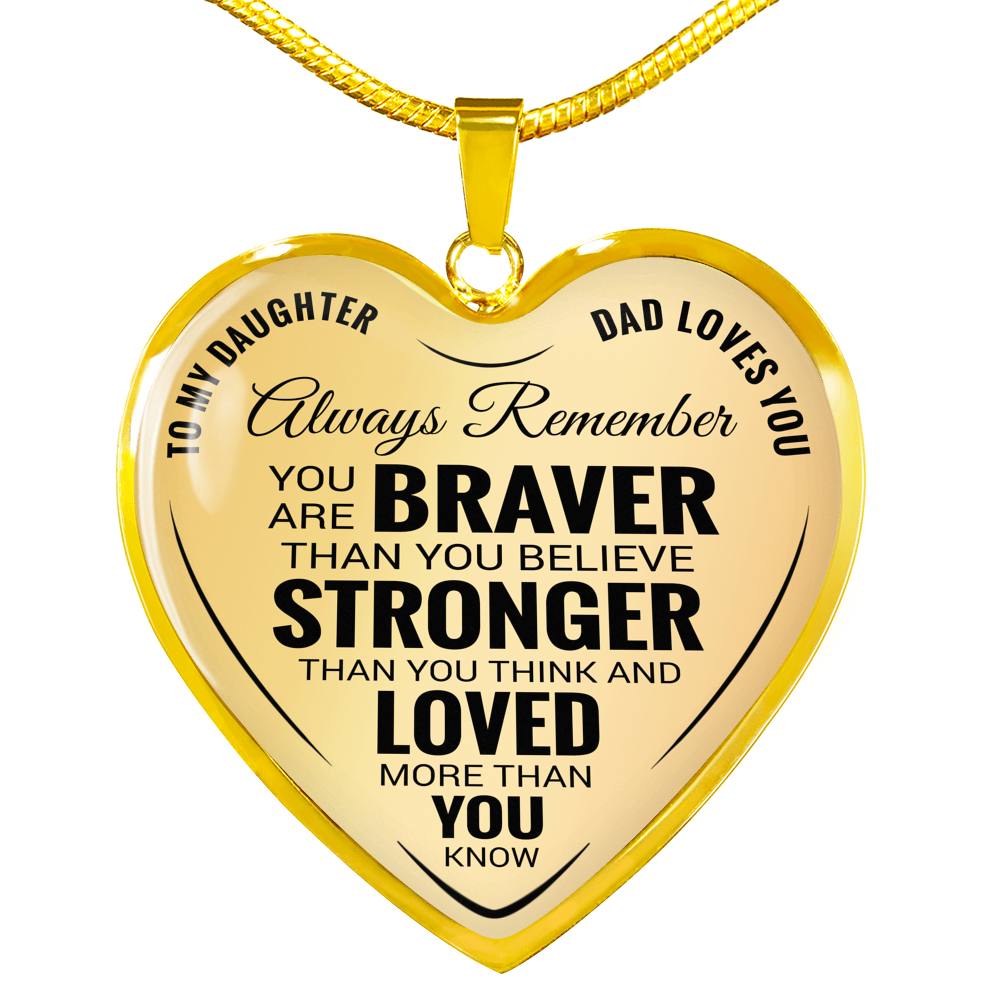 To My Daughter - Birthday Gift For Daughter Bangle Heart Necklace - From Dad