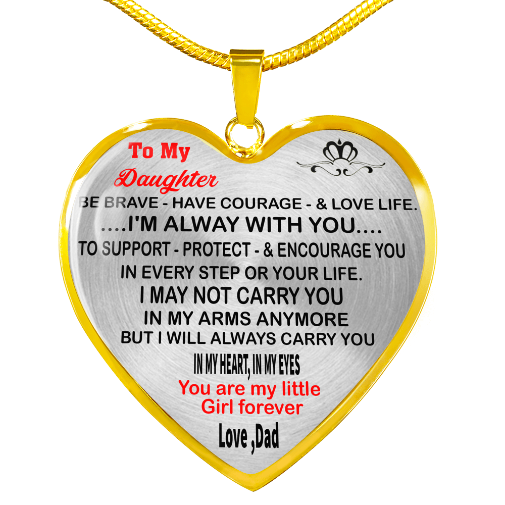 To My Daughter Necklace Best Gift For Daughter From Daddy
