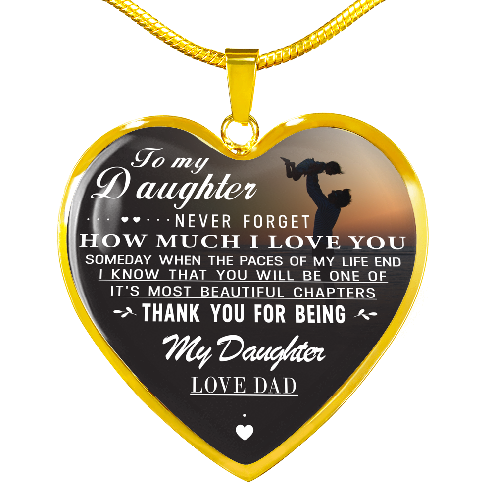 To My Daughter Necklace, Special Luxury Necklace For Daughter From Dad1