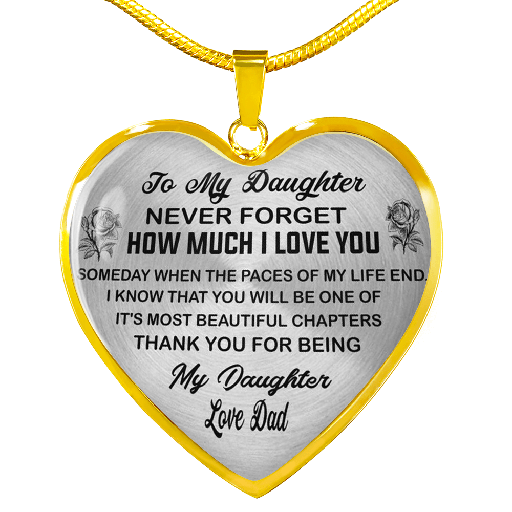 To My Daughter Necklace, Special Luxury Necklace For Daughter From Dad