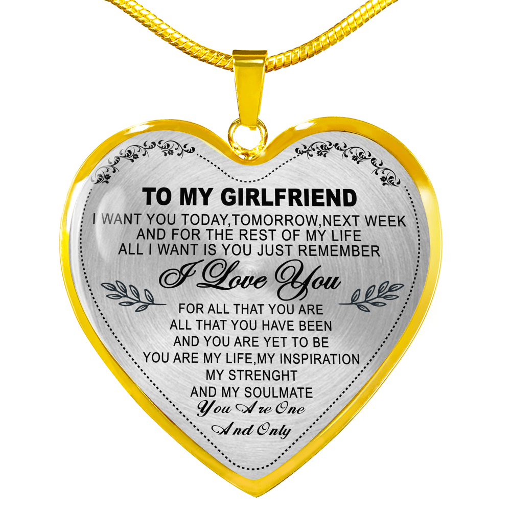 To My Girlfriend Luxury Necklace Best Gift for Girlfriend