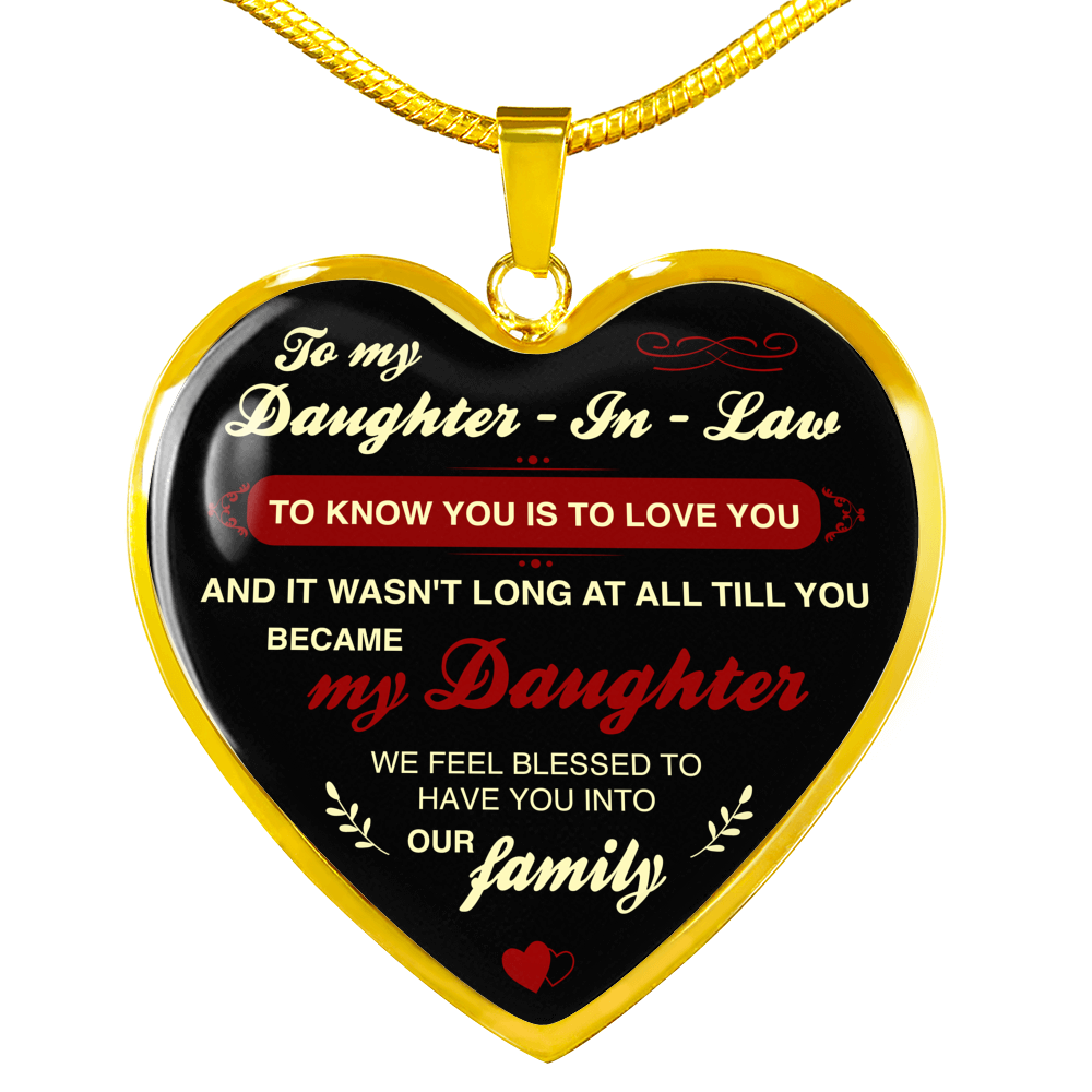 Daughter-In-Law Necklace- To Know You Is To Love You - Gift For Daughter-In-Law