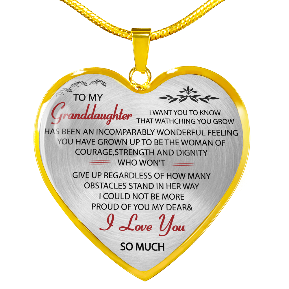 Granddaughter Necklace Heart - To My Granddaughter Necklace Pendant