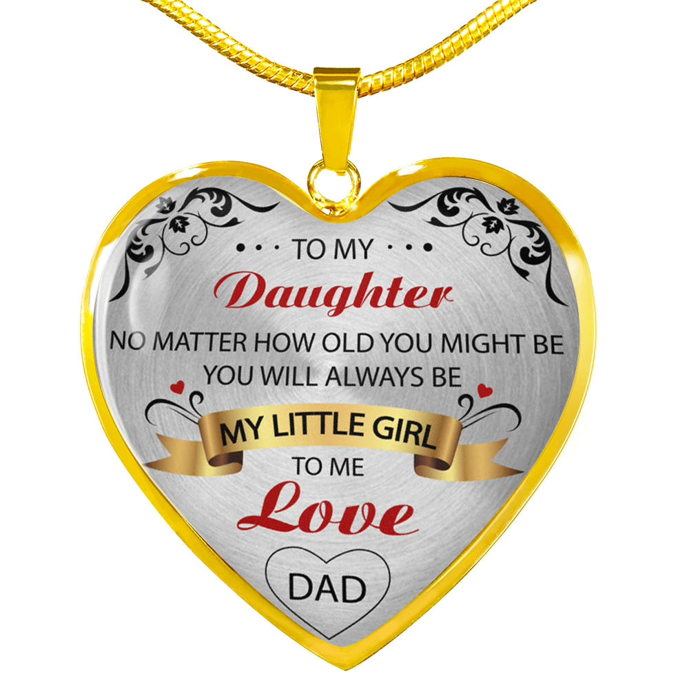 To My Daughter Necklace, Special Luxury Necklace For Daughter From Dad