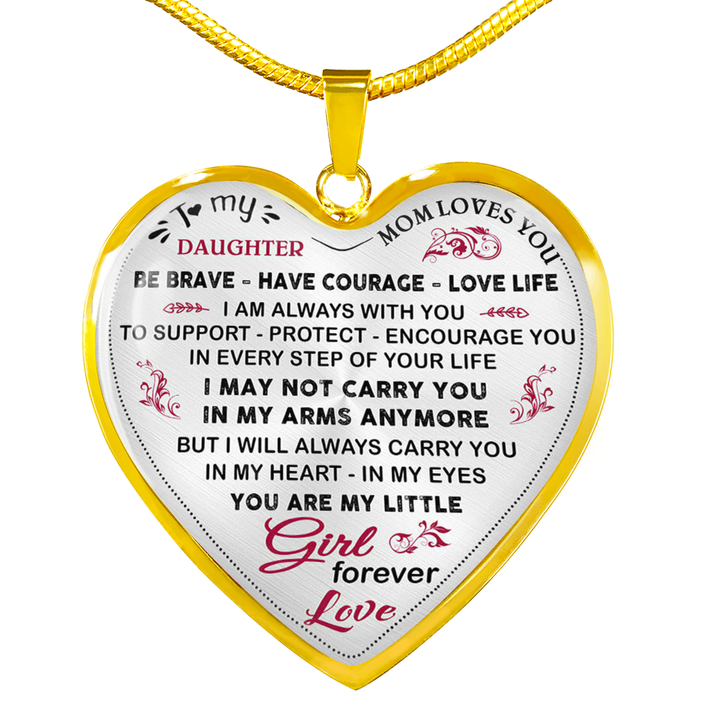 Mom And Daughter Gift - To My Daughter Heart Necklace From Mommy Mother