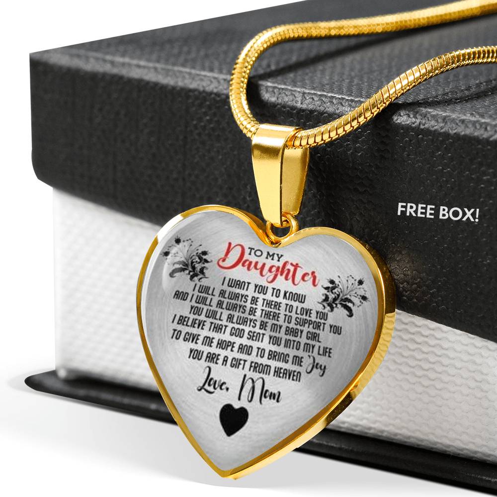 To My Daughter Necklace Mom luxury necklace anniversary gift for daughter