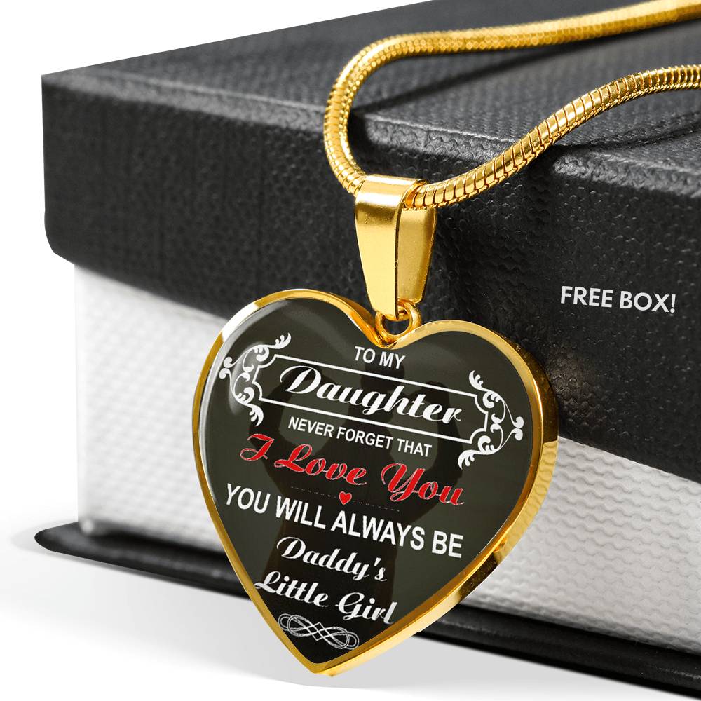 Father And Daughter Heart - To My Daughter Necklace Heart From Daddy