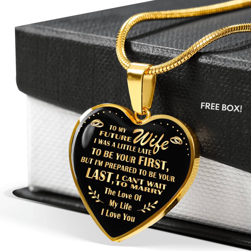 To My Future Wife Necklace Heart Pendant Luxury Jewelry Gift from Husband - Sliver Heart Pendant