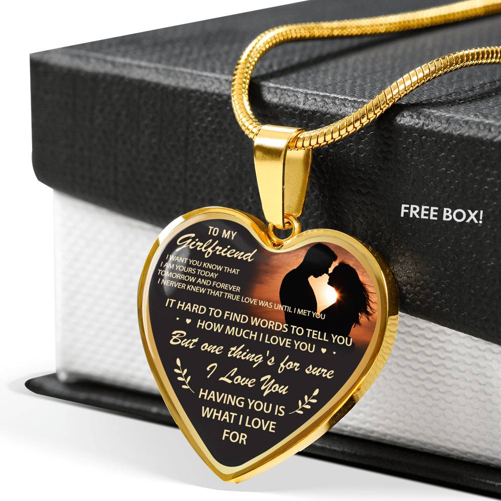 To My Girlfriend Necklace One thing's for sure I Love You Gift for her