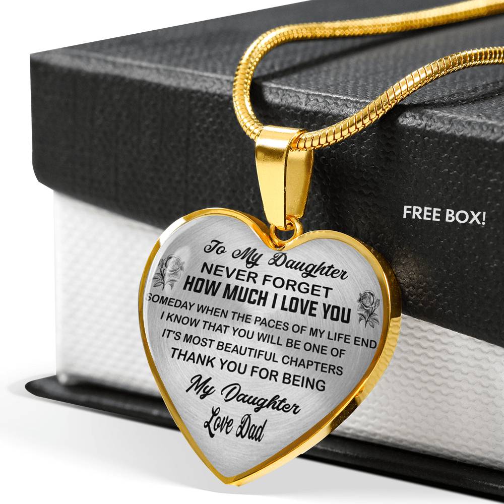 To My Daughter Necklace, Special Luxury Necklace For Daughter From Dad