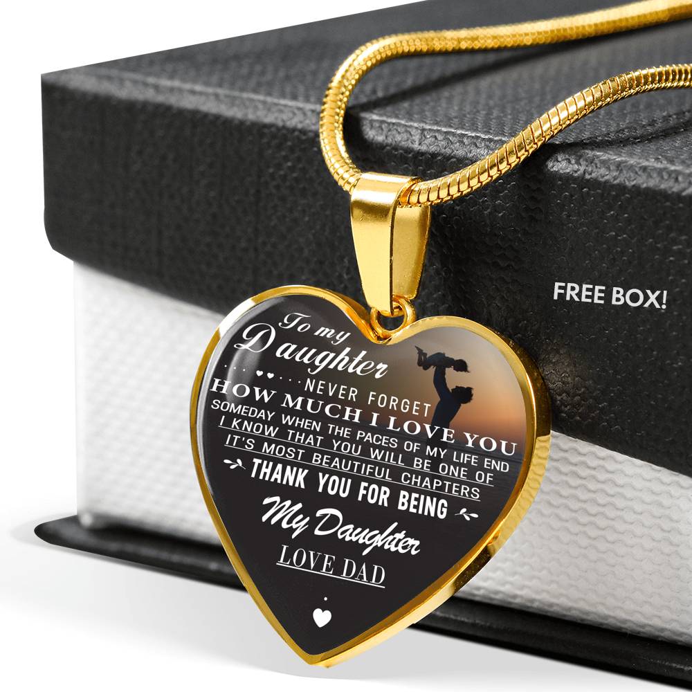To My Daughter Necklace, Special Luxury Necklace For Daughter From Dad1