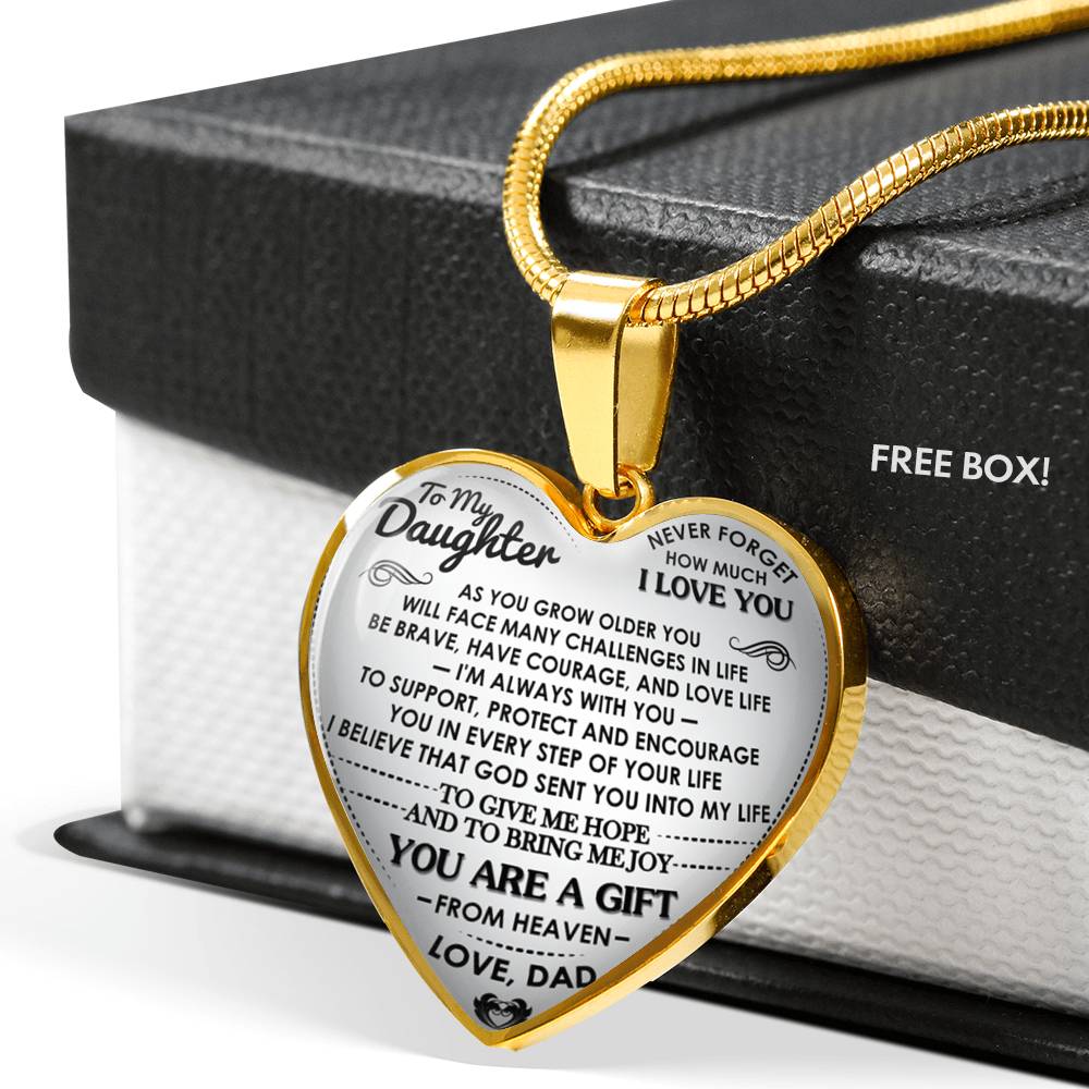 To My Daughter - Father And Daughter Necklace - Gift From Daddy