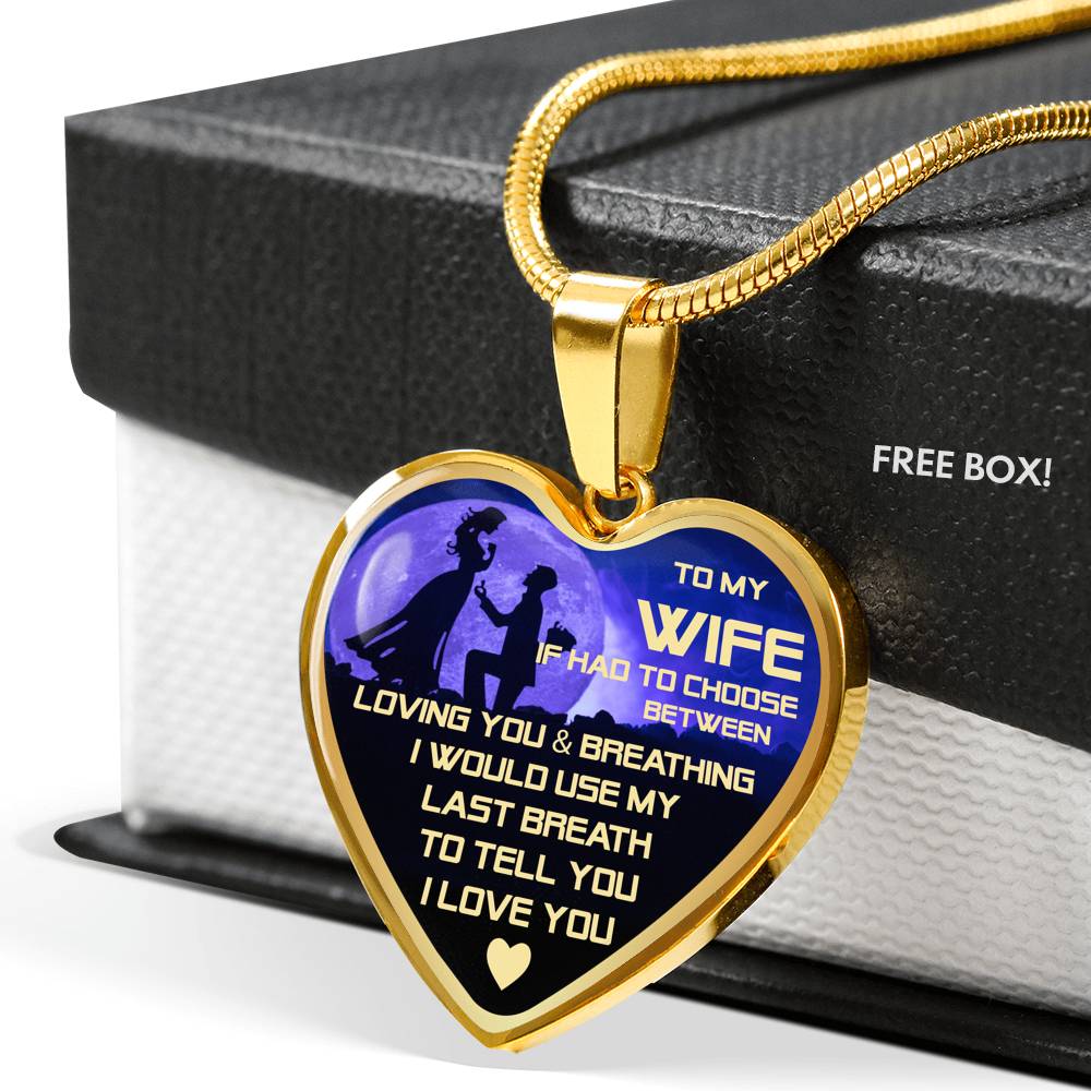 To My Wife, I Love You So Much, Anniversary Gift, Wife Gift, Wife Necklace