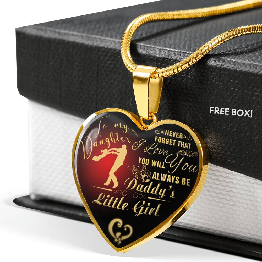 Father And Daughter Heart - To My Daughter Necklace Heart From Daddy Pendant