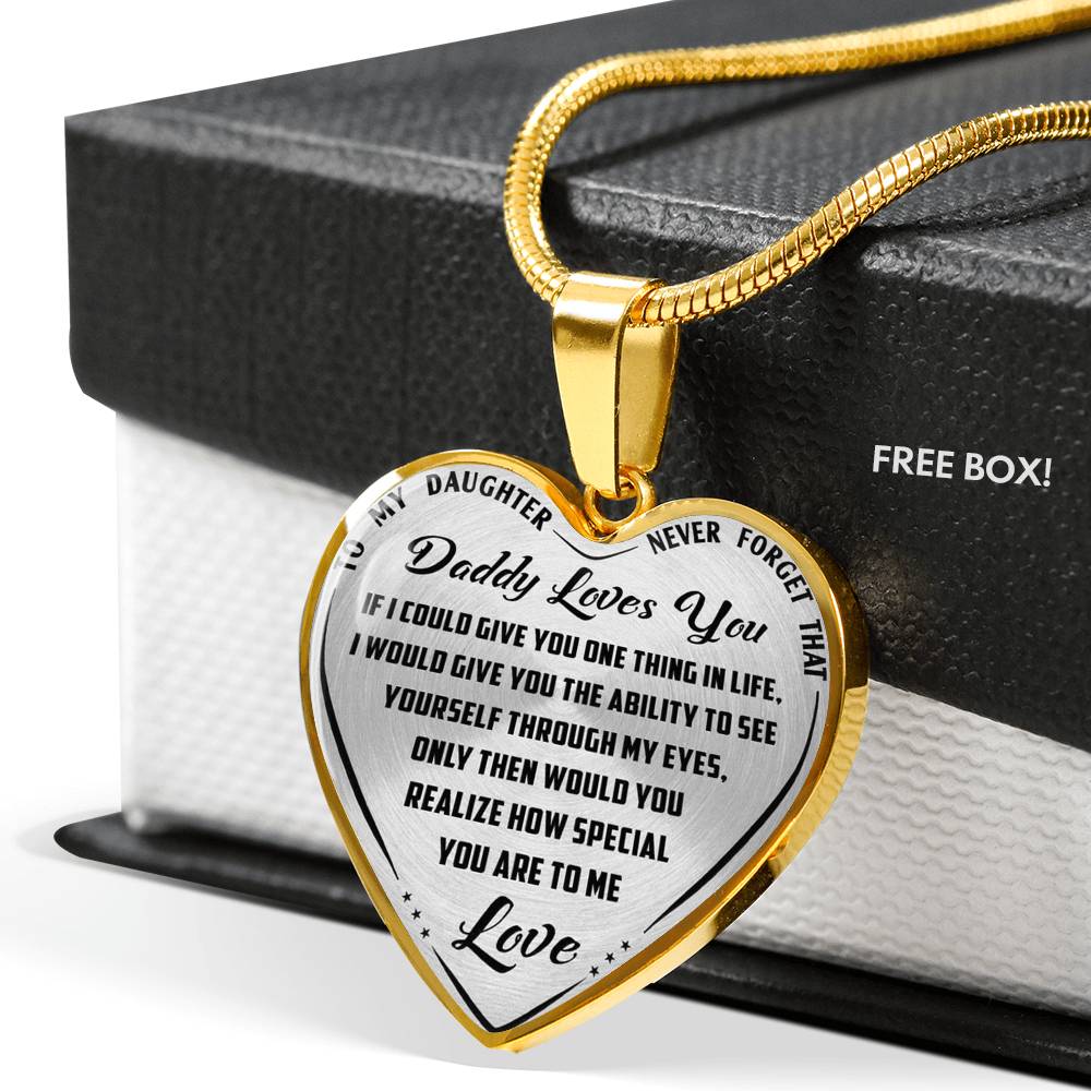 Best Gift for Daughter Novelty Luxury Necklace Bangle from Daddy Dad Father Papa