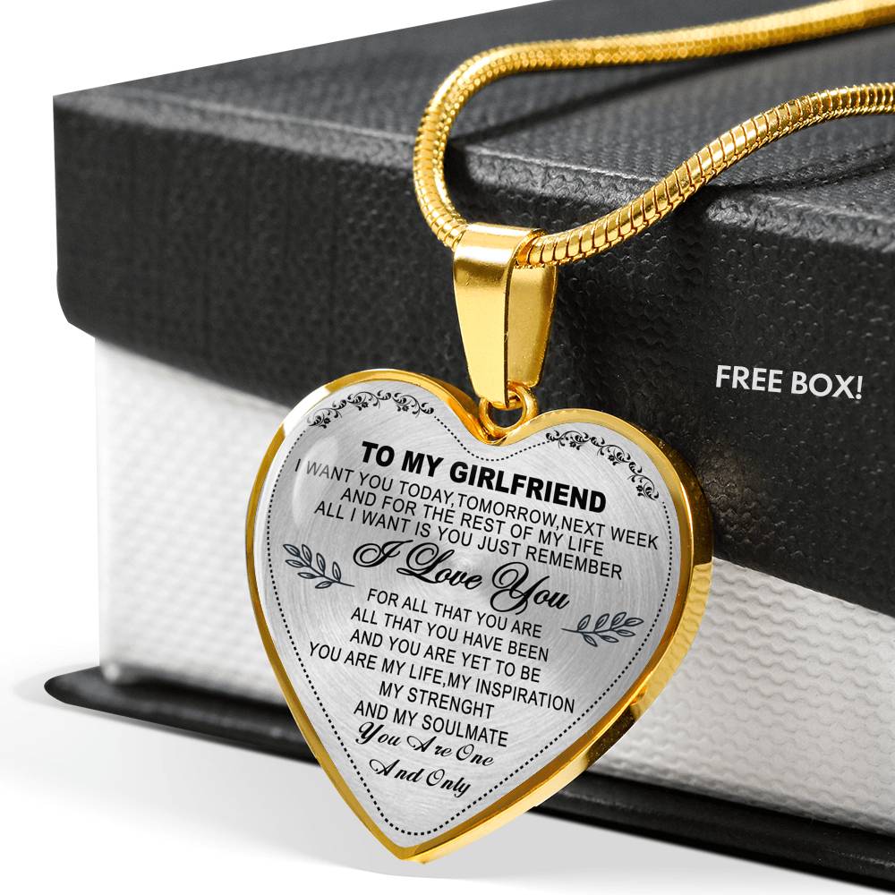 To My Girlfriend Luxury Necklace Best Gift for Girlfriend