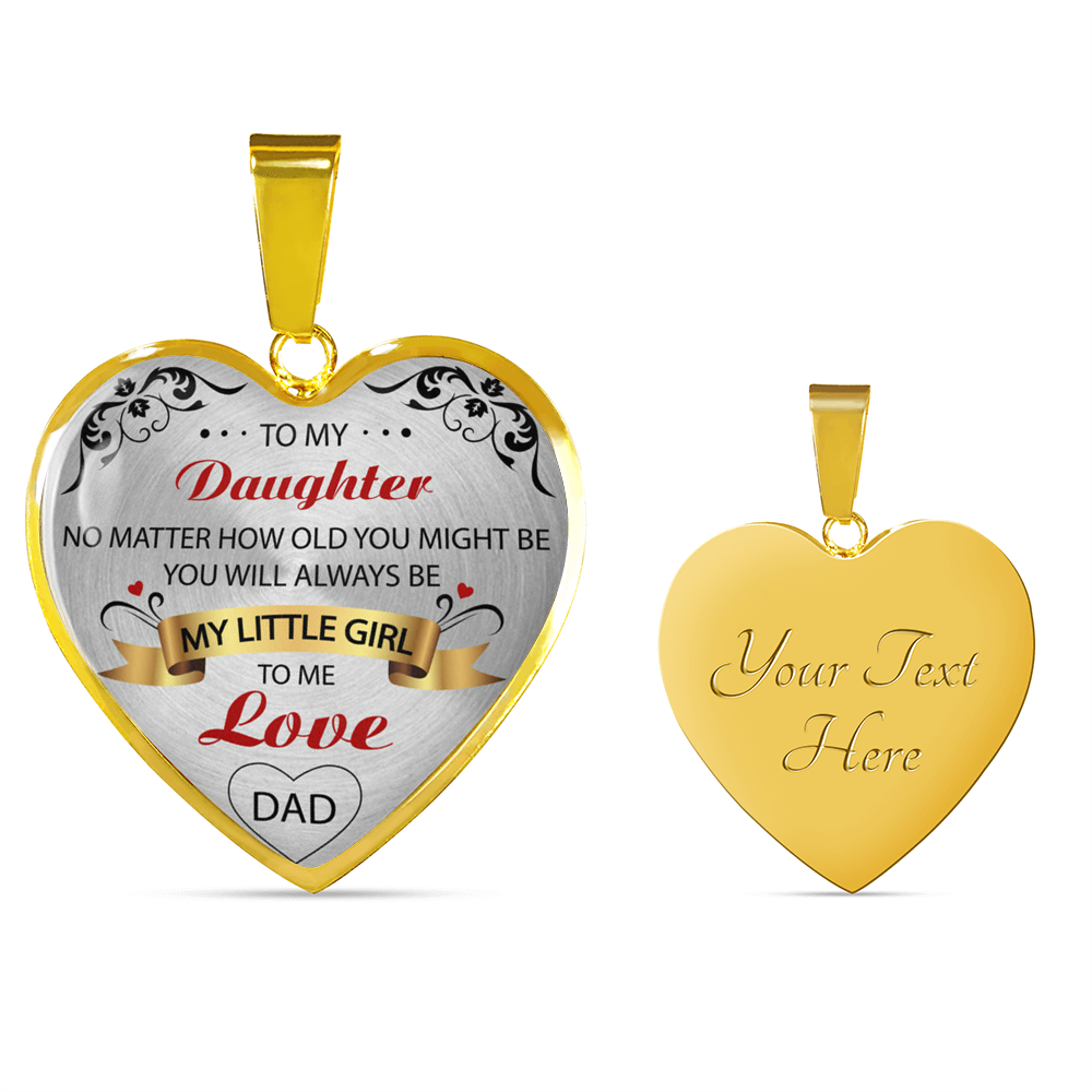 To My Daughter Necklace, Special Luxury Necklace For Daughter From Dad