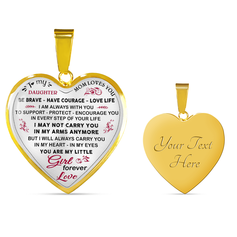Mom And Daughter Gift - To My Daughter Heart Necklace From Mommy Mother