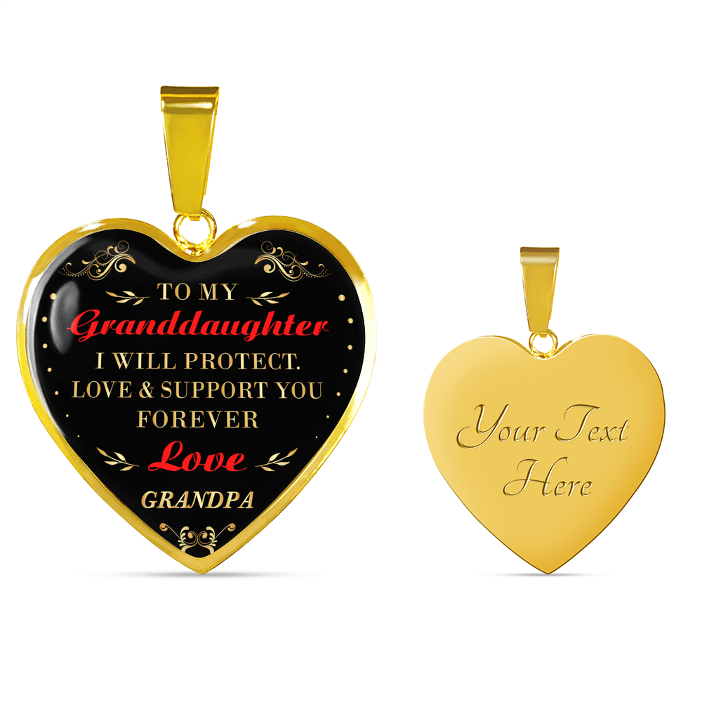 to My Granddaughter Gifts for Granddaughter - Luxury Novelty Necklace from Grandpa